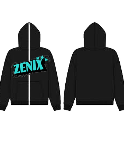 Black and blue Zenix tracksuit